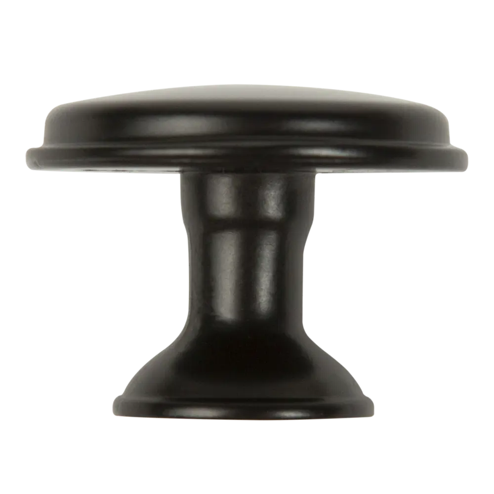 Мебельная ручка-кнопка 169 21x28 мм цвет матовый черный Jet STLM-2135625 - Вид №1