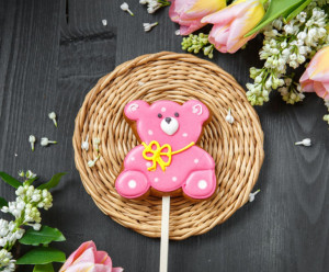 9659 Пряник Мишка розовый Вкусляндия