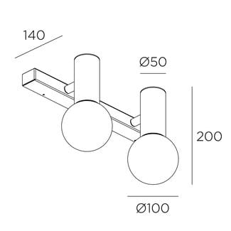 Стальная и стеклянная зеркальная лампа