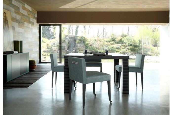 COLLI CASA Стул с обивкой из ткани на колесиках Cortina sun-id-1439209 - Вид №2