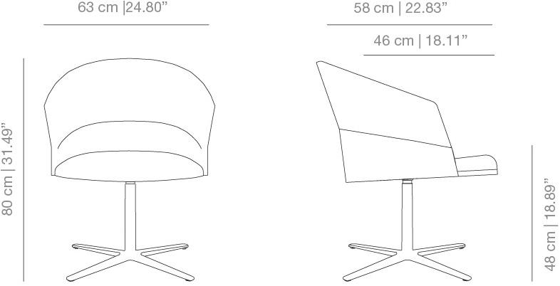 Viccarbe Мягкое кресло с 4-мя спицами Copa sun-id-1364370 - Вид №3