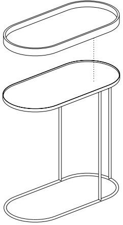Ethnicraft Овальный журнальный столик из металла  20790  - Вид №6
