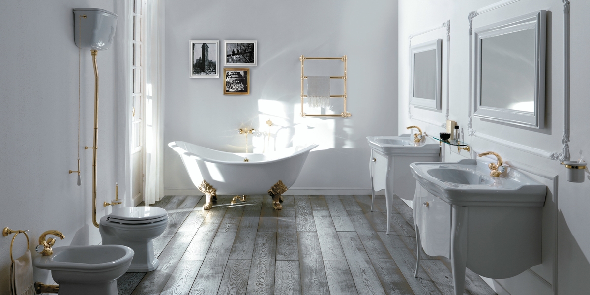 0111 Приставной унитаз напольный Белый Olympia Ceramica IMPERO STYLE Италия - Вид №3