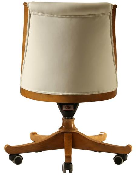 Morelato Поворотный офисный стул из вишневого дерева с колесами Biedermeier Art. 5189 - Вид №2