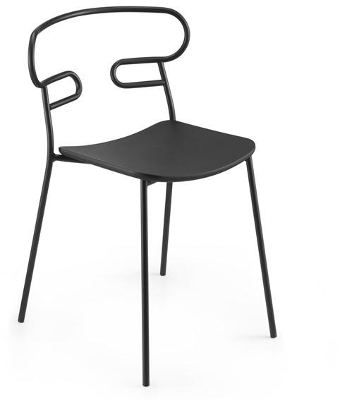 TrabA' Стул из металла и полиуретана с открытой спинкой Genoa 0047-met-pu - Вид №3