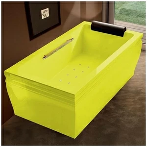 Ванна с аэроомассажем жёлтая с золотом Gruppo Treesse Blanque 1810 DXSTAV161CZZ