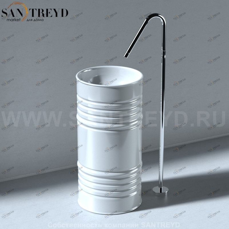 4742K01 Напольная раковина стоящая круглая Kerasan Artwork