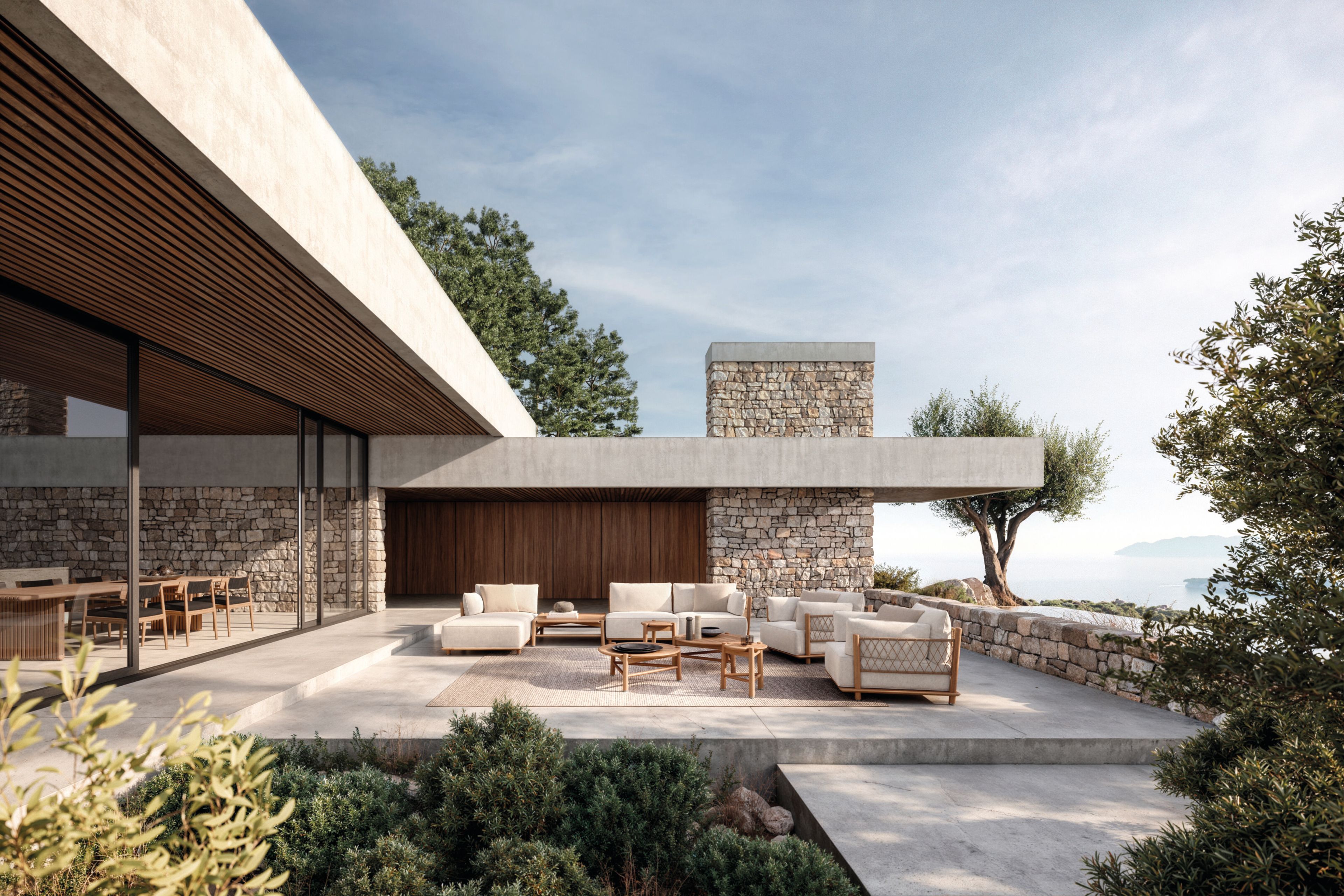 Тканевое садовое кресло с подлокотниками Gloster Salina ARCH-00060929 - Вид №2