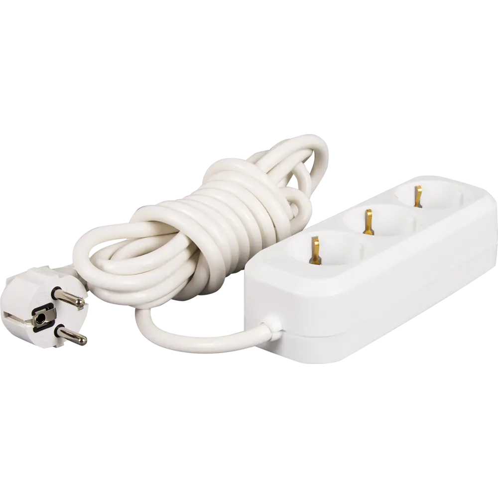 Удлинитель с заземлением Duwi 3 розетки, 3 м STLM-2195964 - Вид №1