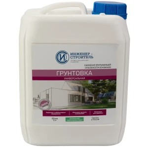 Грунтовка универсальная Инженер-Строитель прозрачная 5 л