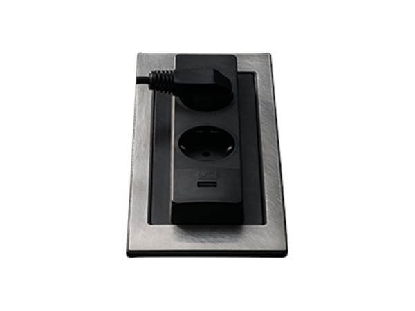 Электрическая розетка из нержавеющей стали с USB Barazza 1PPBV ARCH-00043598