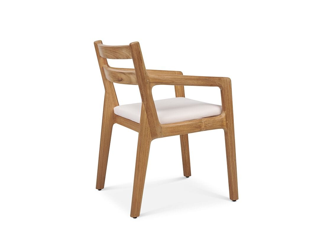 Стул из тикового дерева с подлокотниками и мягким сиденьем Walters Laurel ARCH-00078439 - Вид №3