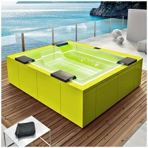 Бассейн Gruppo Treesse Zen SPA-V202H-Z прямоугольный spa с гидромассажем аэромассажем встроенный желтый