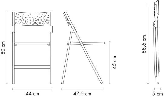 MOBLIBERICA Складной металлический стул Moon sun-id-1493913 - Вид №7