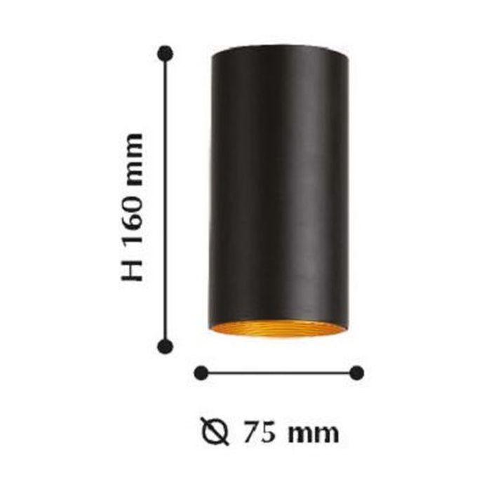 Потолочный светодиодный светильник Favourite Drum 2249-1U FAVOURITE DRUM 223628 Черный  - Вид №1
