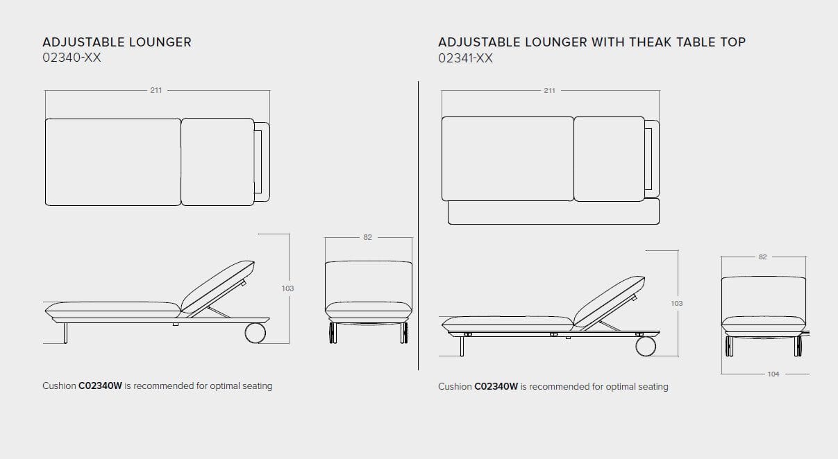 Лежак для сада с колесами TRIBÙ Senja ARCH-00095891 - Вид №8