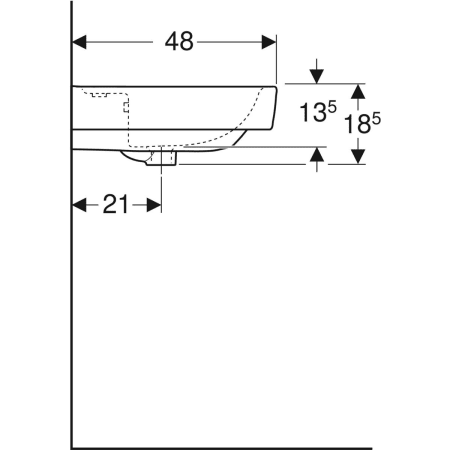 501.723.00.1 Накладная раковина Geberit Renova Plan Geberit  - Вид №44