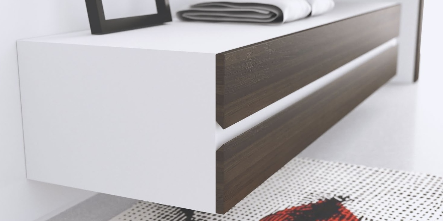 Moma Design Тумба подвесная с 2 ящиками 1800 Emotion350/ 7 эбано EMX01180 - Вид №1