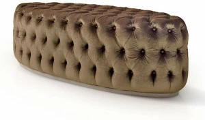 Carpanese Home Овальная скамейка capitonné из бархата Heritage 6087