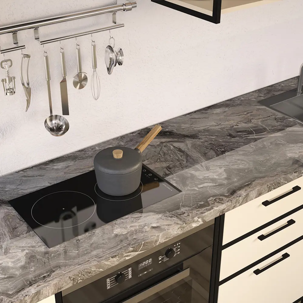 Столешница кухонная Рашчер 240x60x3.8 см KONSENSA ДСП цвет серый STLM-2158896 - Вид №5