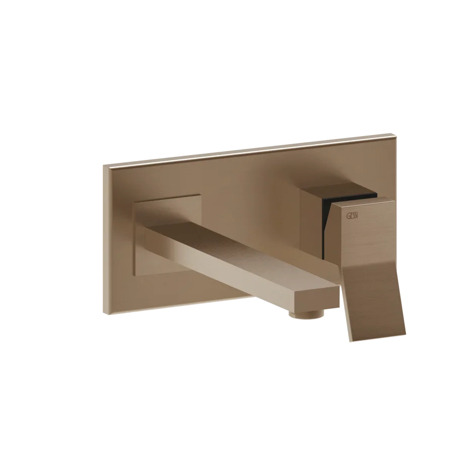 Смеситель для умывальника 53084 708 Gessi Rettangolo k МЕДНЫЙ МАТОВЫЙ PVD 53084708
