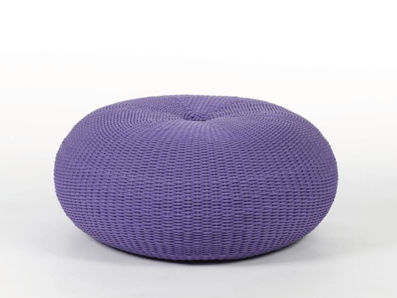Плетеный алюминиевый круглый садовый пуф Nodo Italia ROUND DONUT ARCH-00124646 - Вид №5