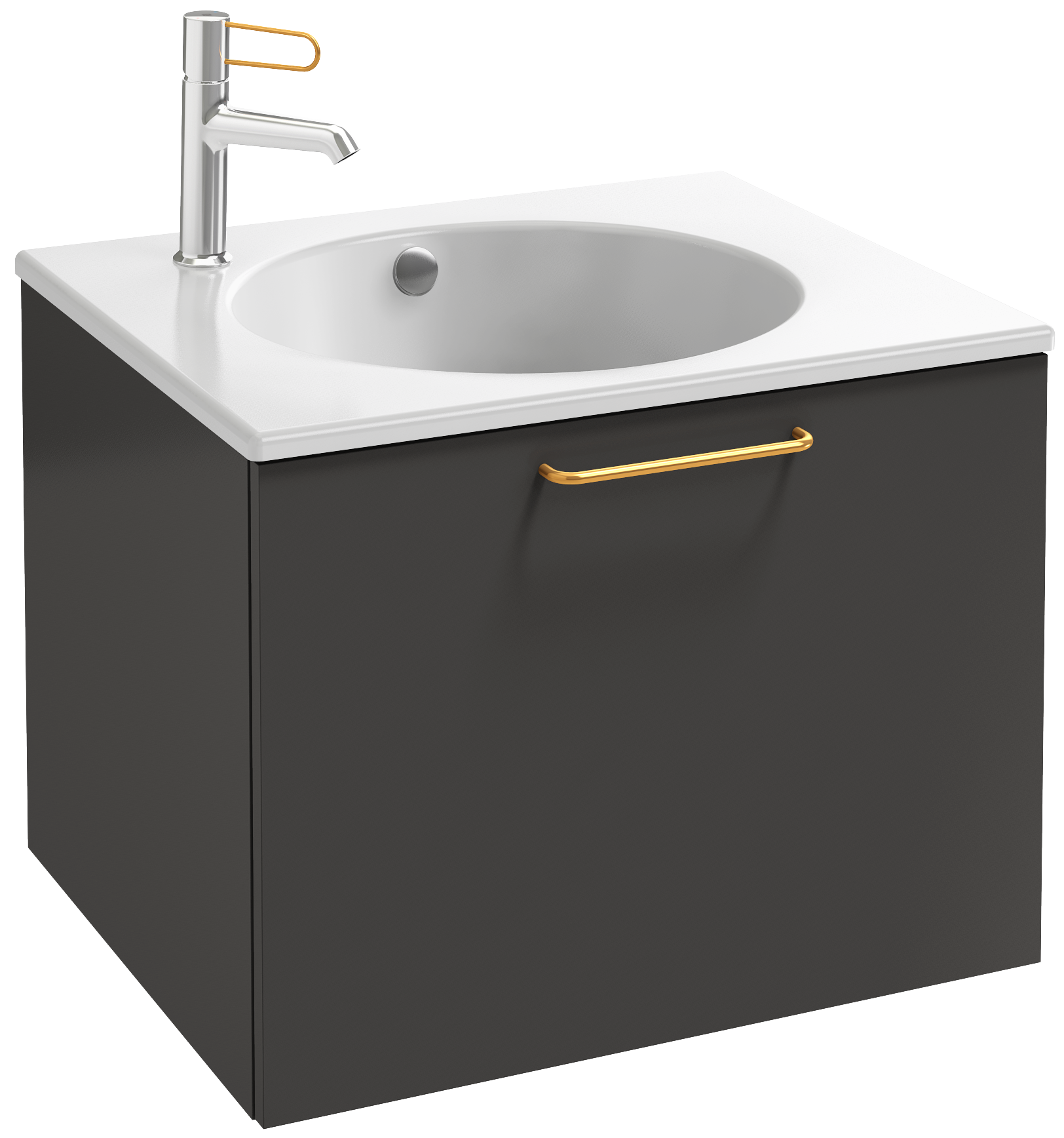 EB2510-R8-NR4 Тумба под столешницу 60 см, 1 верхний ящик, золотая ручка JACOB DELAFON ODÉON RIVE GAUCHE ODEON RIVE GAUCHE