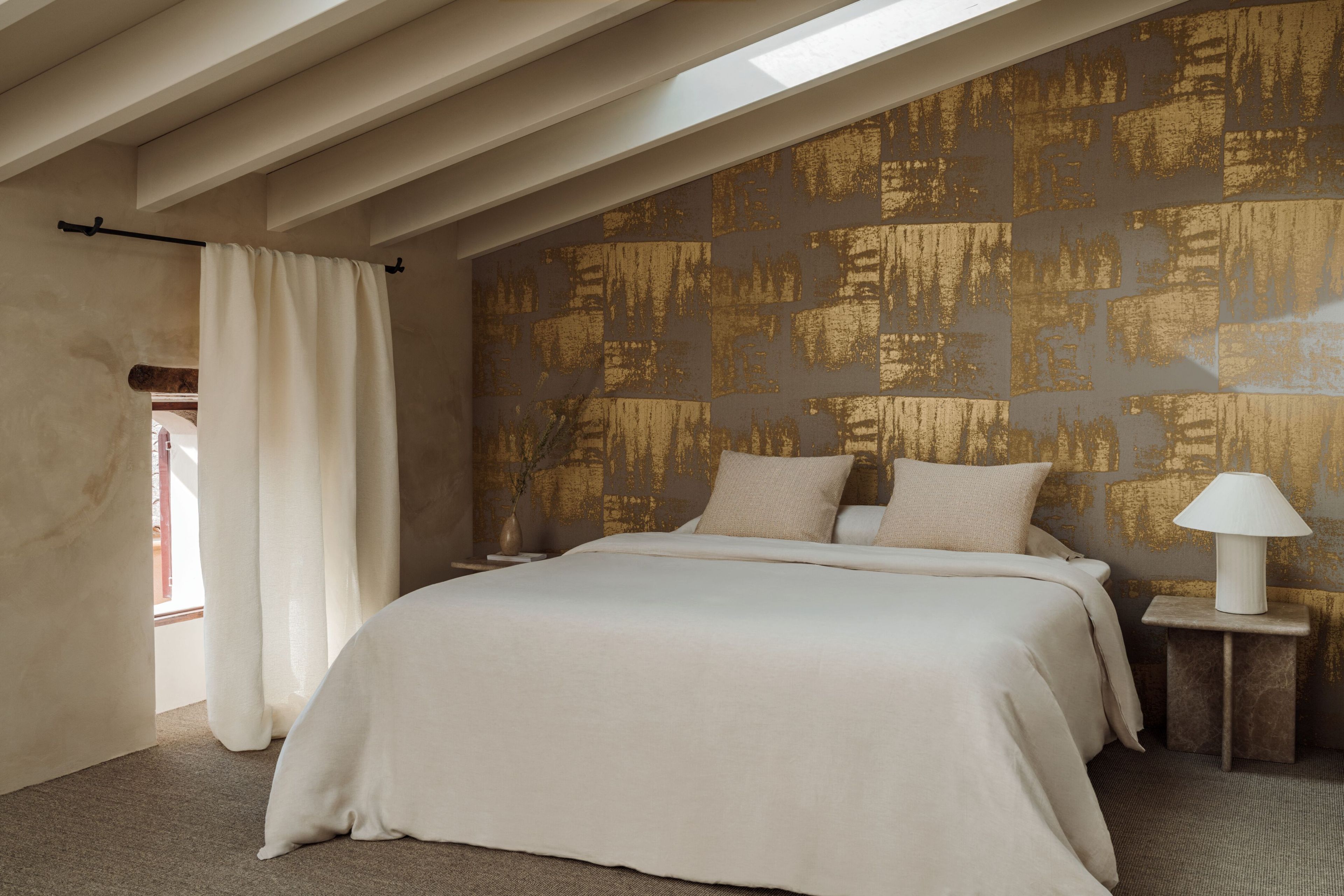 Льняная огнестойкая настенная ткань Élitis Lin Plâtré ARCH-00101421 - Вид №5