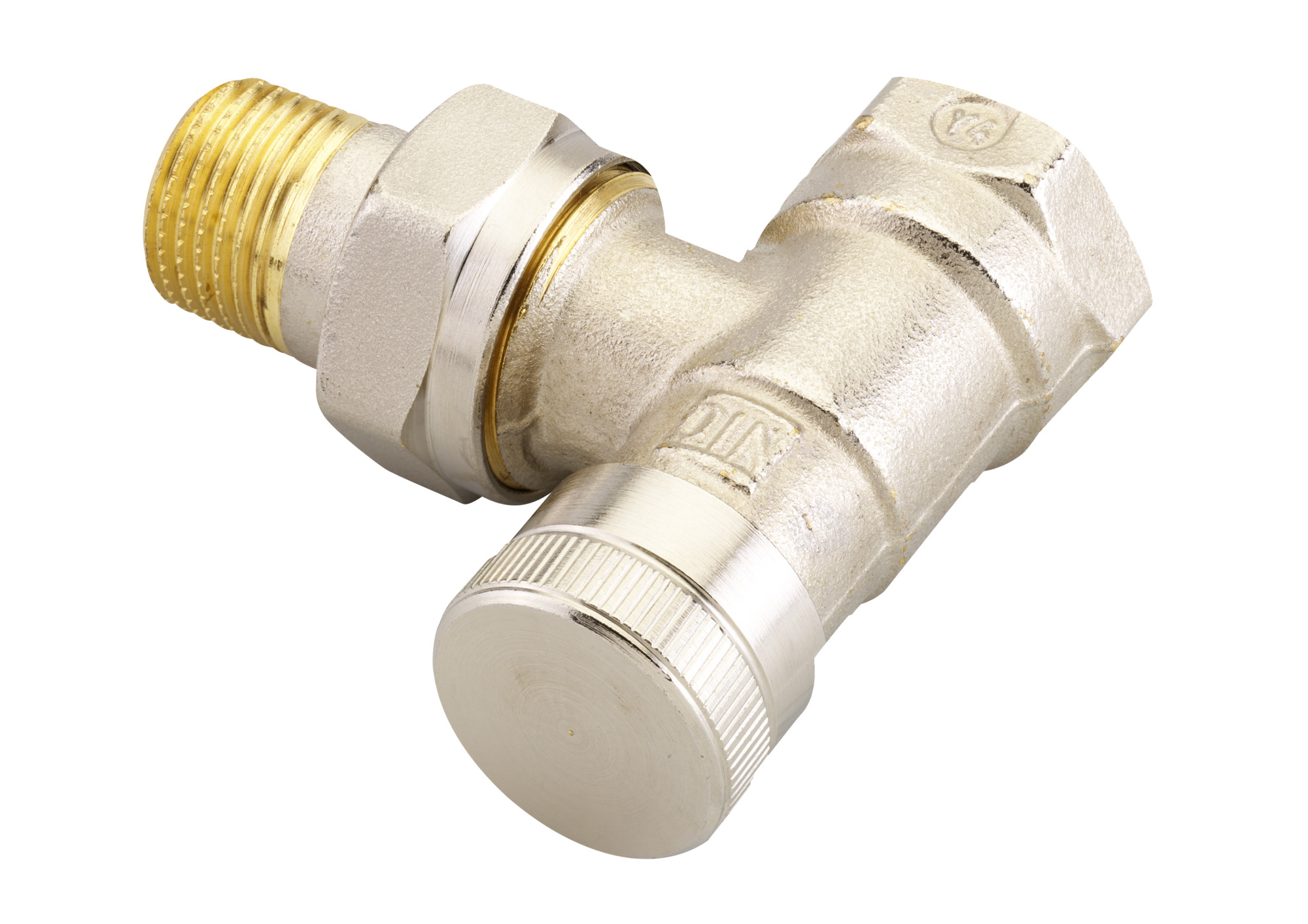 Danfoss Клапан RLV для бокового присоединения к радиатору RLV Клапан запорный Ду20, угловой 003L0145  - Вид №1