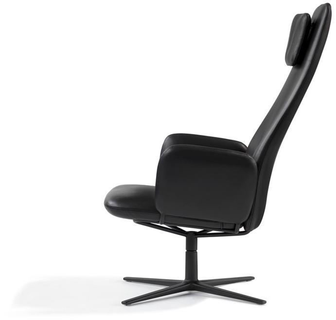 Blå Station Кожаное кресло с высокой спинкой Dundra O75as Bla Station - Вид №1