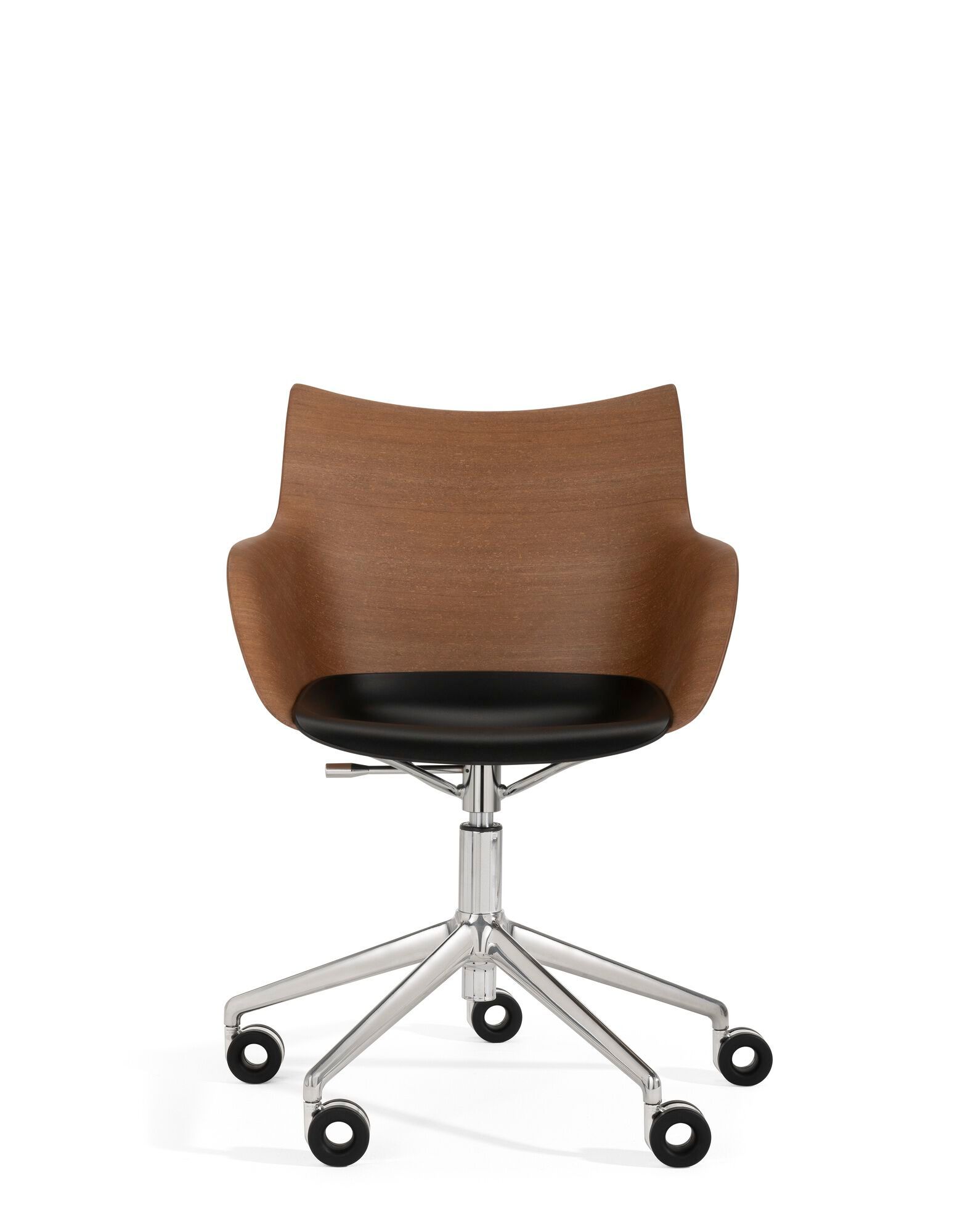 Стул с регулируемой высотой из шпона с колесами Kartell Smart Wood ARCH-00040971 - Вид №6