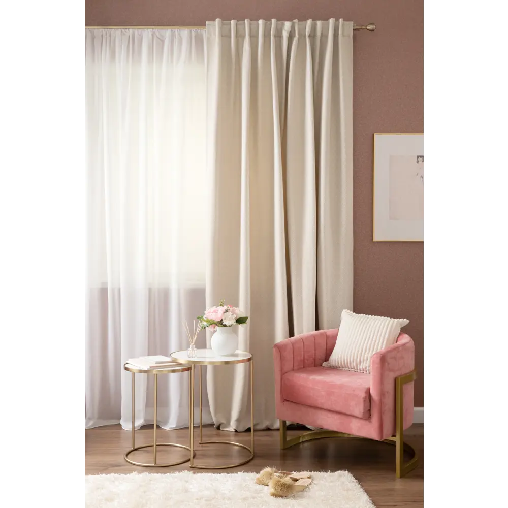 Штора на ленте Constance Cream, 200х280 см, однотонный, цвет кремовый 82113038 STLM-2209205 INSPIRE  - Вид №7