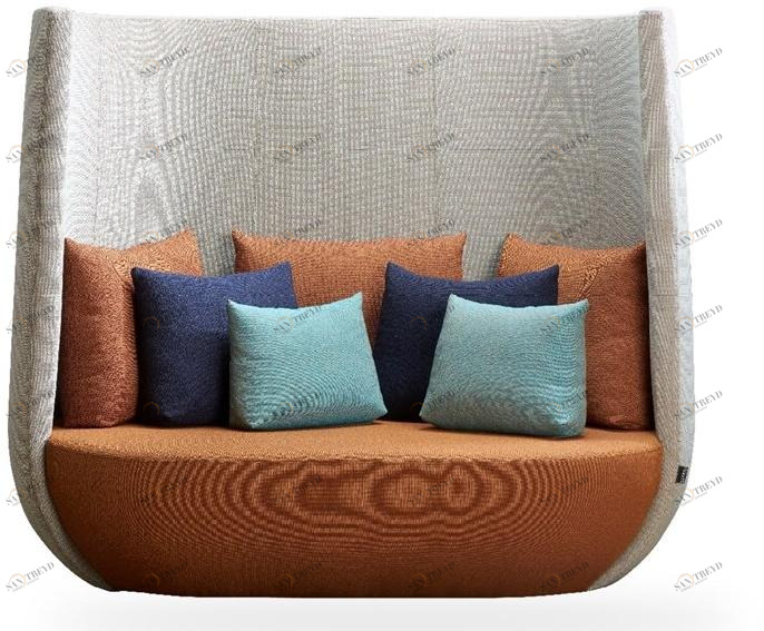 ROSSIN 2-х местный тканевый диван с высокой спинкой Nido sun-id-1500118