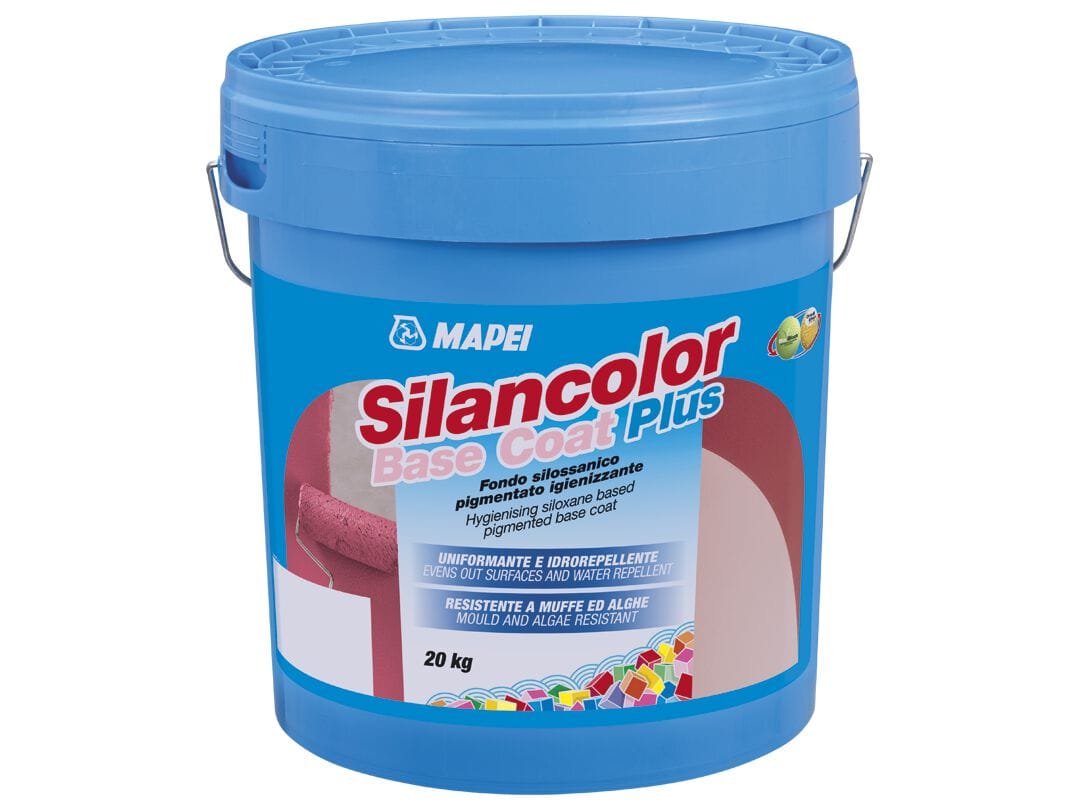 Дезинфицирующее пигментированное силоксановое дно MAPEI SILANCOLOR BASE COAT PLUS ARCH-00000447 - Вид №1