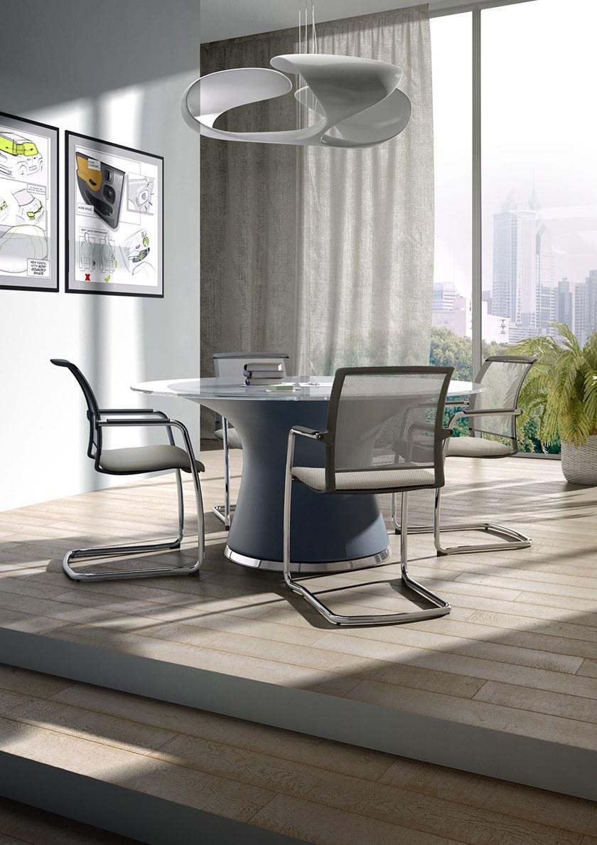 Leyform Консольный стул из сетки и хромированной стали с подлокотниками Cometa sun-id-1464195 - Вид №6