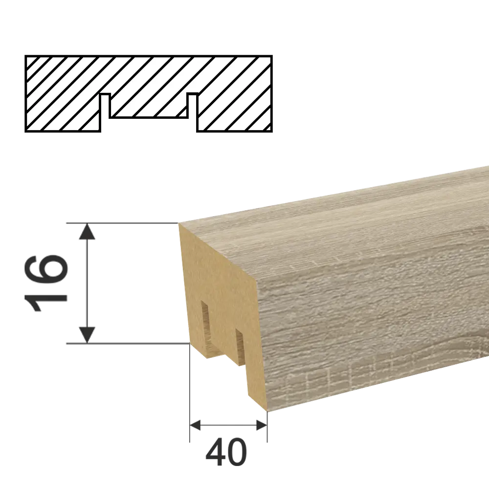 Santreyd: Интерьерные рейки МДФ Дуб Сонома для стильного декора 86033651 STLM-0066239 - Вид №1