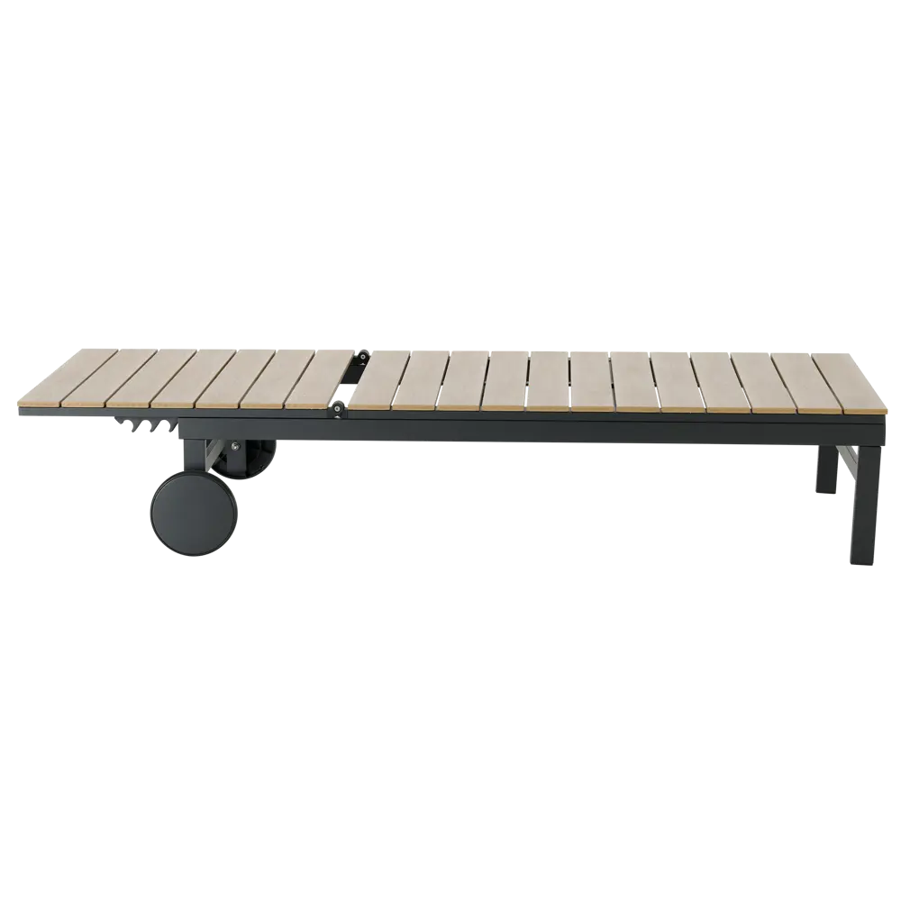 Шезлонг Naterial Clara 74x195x36.5 см алюминий/фанера цвет бежевый STLM-2174062 - Вид №1