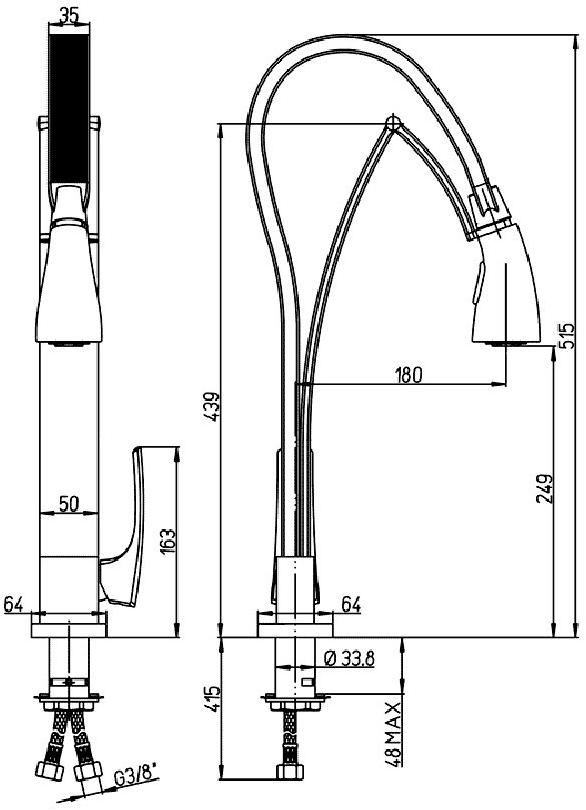Paini Hybrid HKCR557TKKM смеситель для кухни - Вид №3