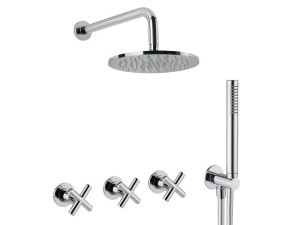 Набор для душа из хромированной латуни
