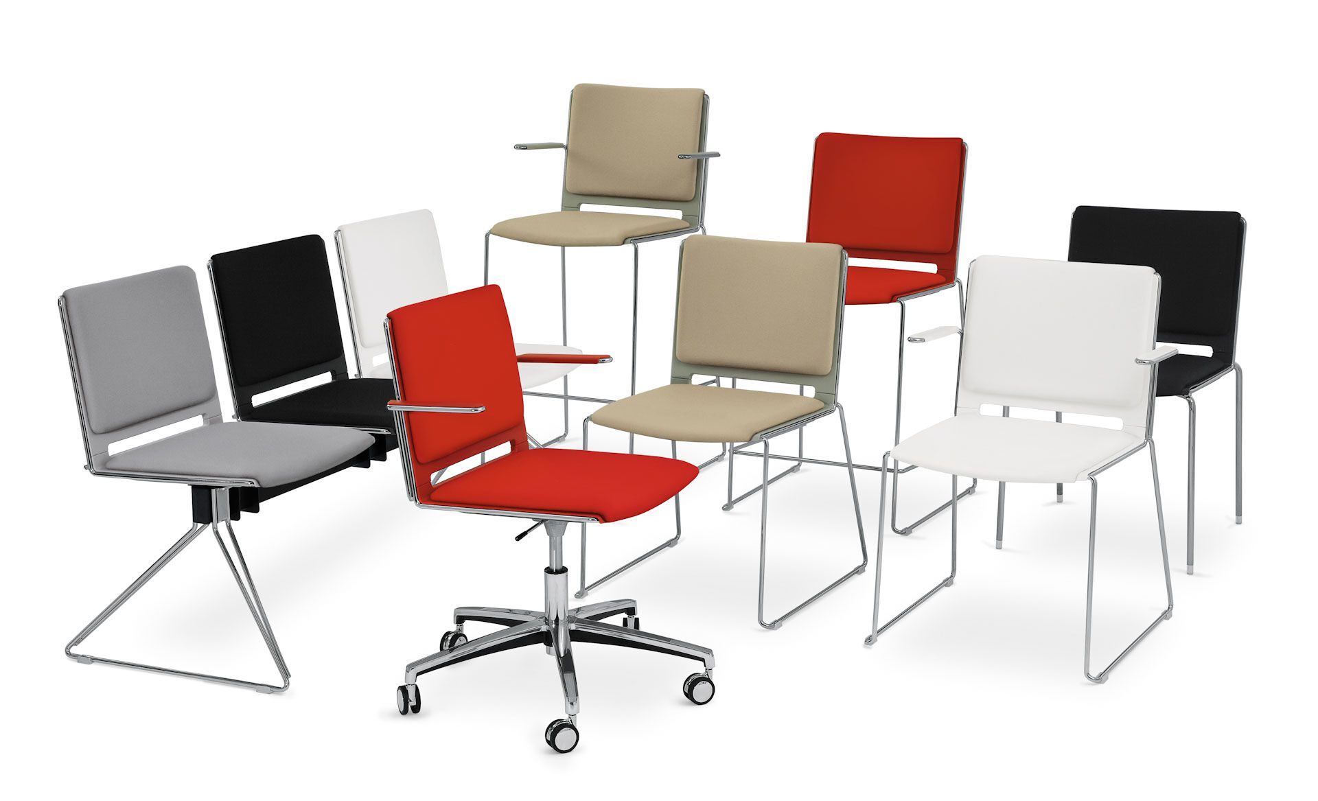 Операционный офисный стул с подлокотниками 5 спиц Diemmebi laFILÒ ARCH-00076100 - Вид №2