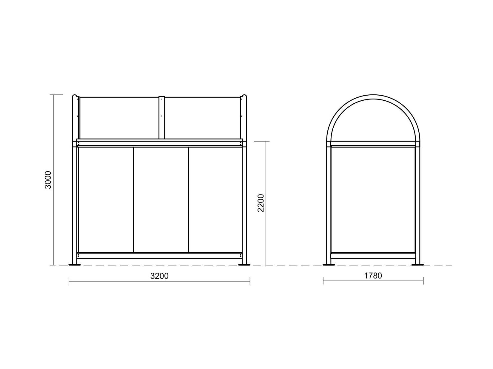 Поликарбонатный навес для автобусной остановки Studio Città CUPOLA ARCH-00124495 - Вид №2