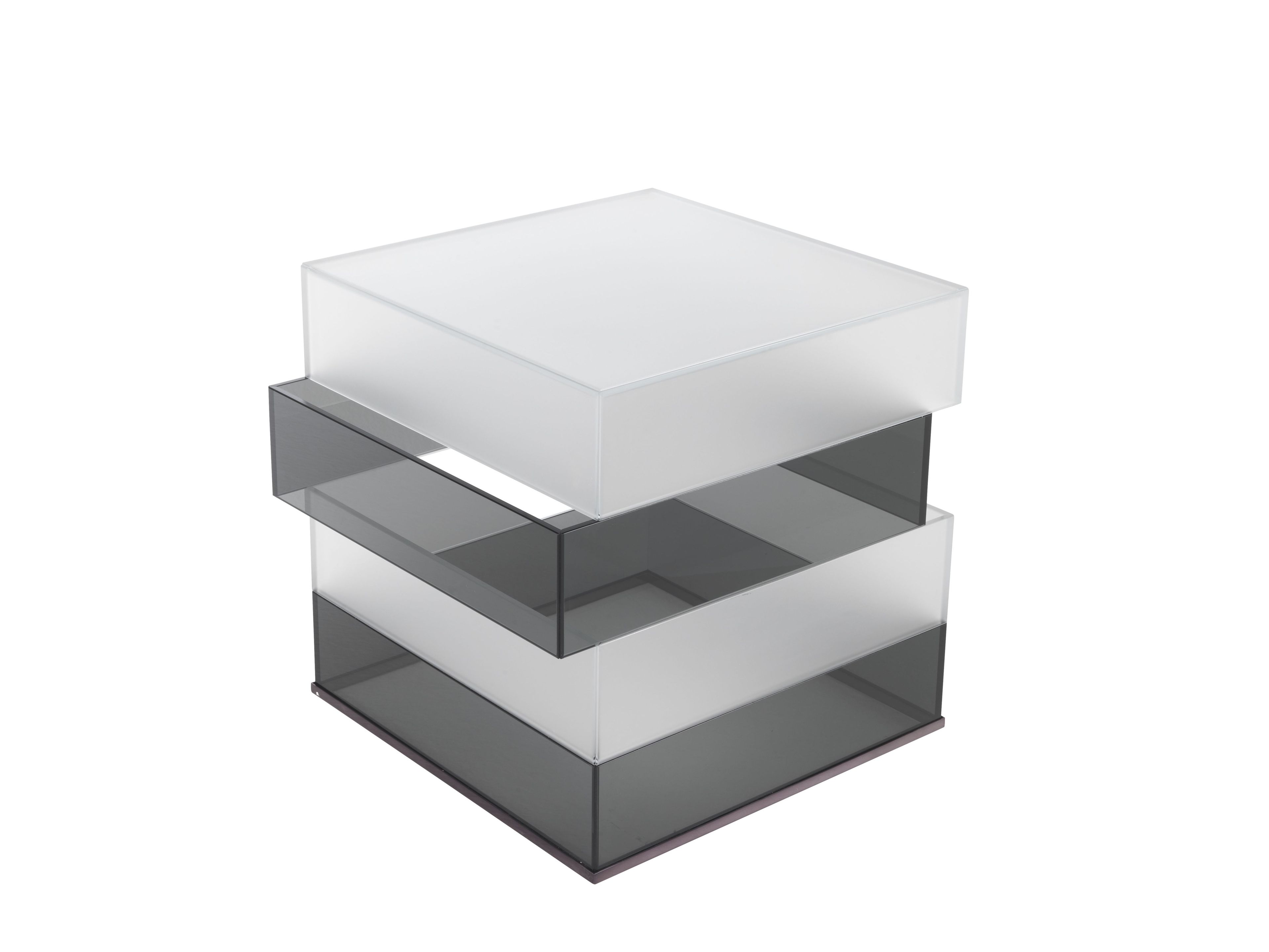 Квадратный журнальный столик из матового стекла Gianfranco Ferré Home Jenga ARCH-00101092 - Вид №1