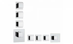 Z032205 + Z030202 000 Смеситель & запорный кран Cube 3 Outlets LP BOSSINI