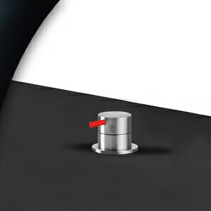 Смеситель для раковины сталь матовая с красной ручкой Toki Radomonte TKI12SCIL25