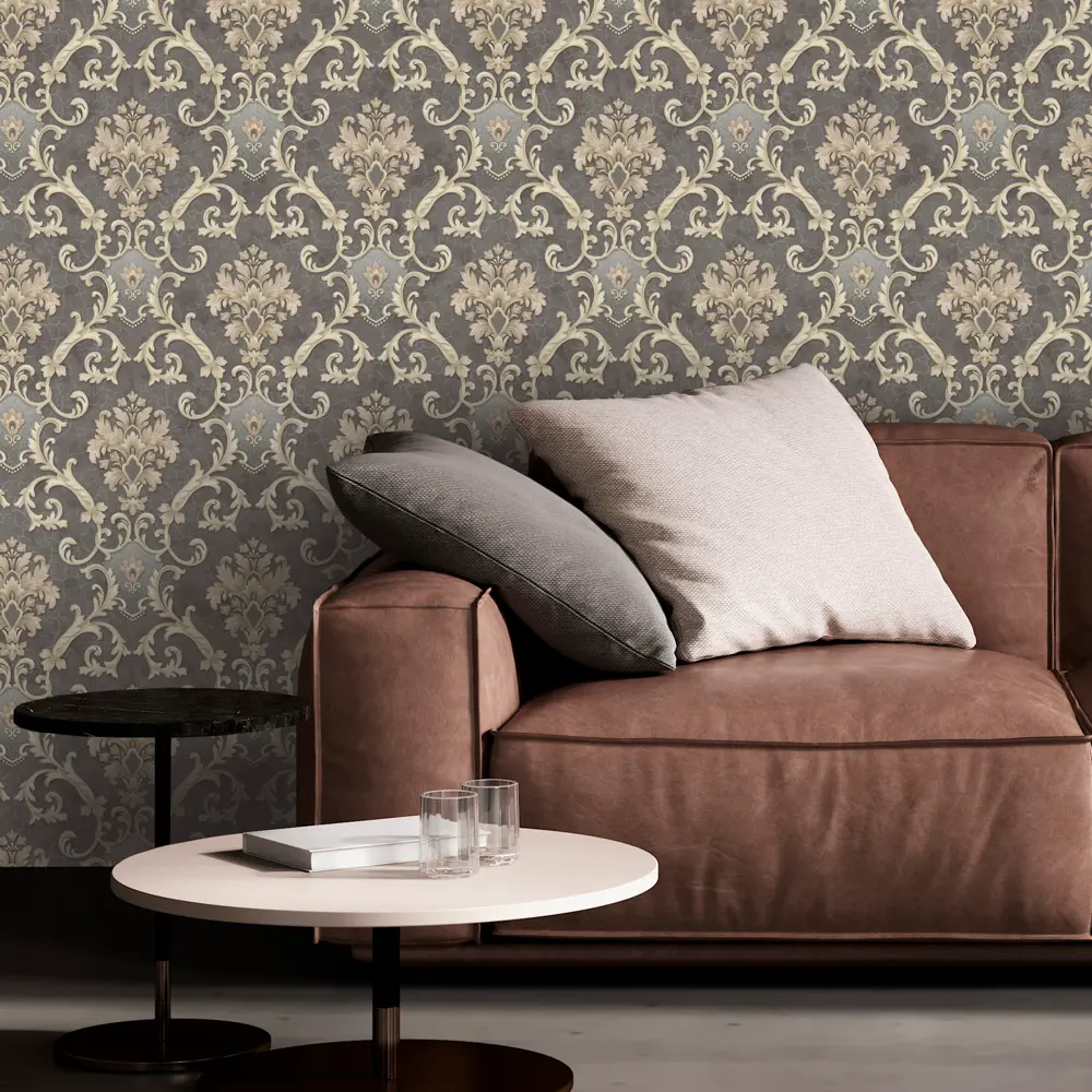 Флизелиновые обои Изабелла графит 1.06 м - Московская Обоенная Фабрика 89399386 МОСКОВСКАЯ ОБОЙНАЯ ФАБРИКА STLM-1462536 - Вид №4