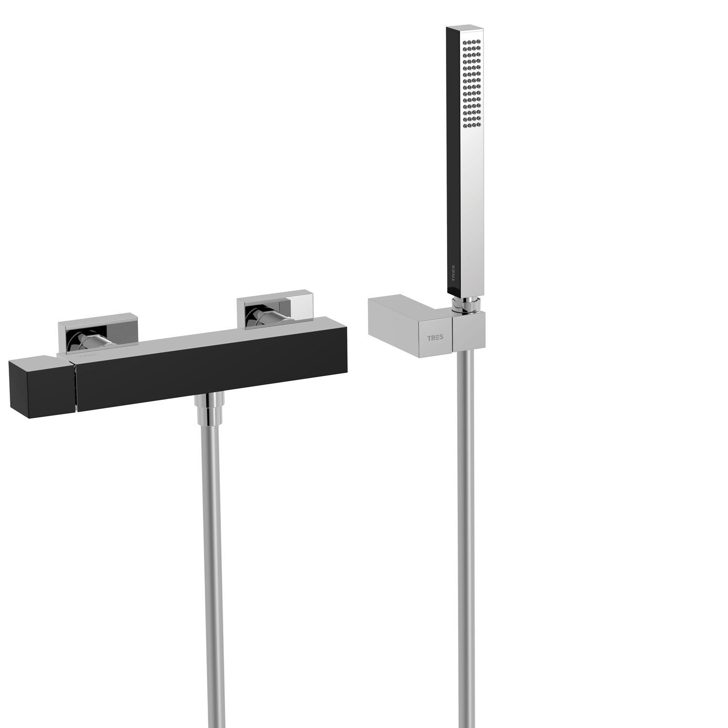 Настенный смеситель для душа CUADRO с одной ручкой -607167 TRES 
