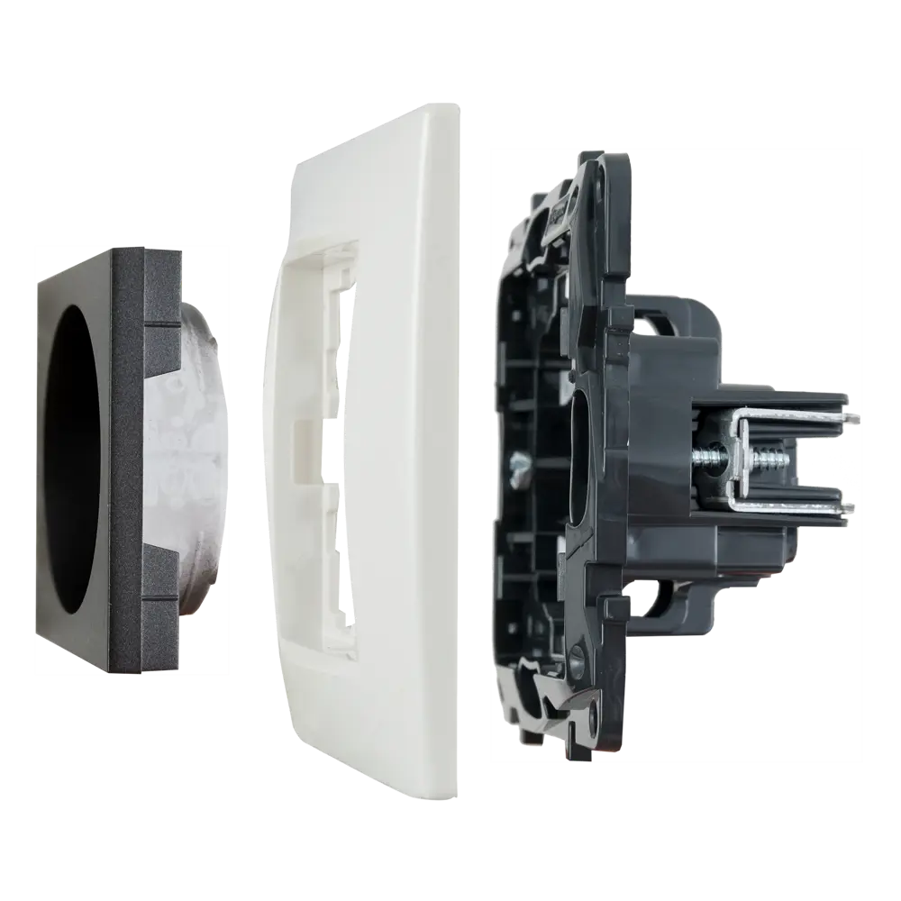 Розетка без заземления - Legrand Structura - без шторок 16А 250В винтовые зажимы - магнезиум 82064703 STLM-2093237 - Вид №5