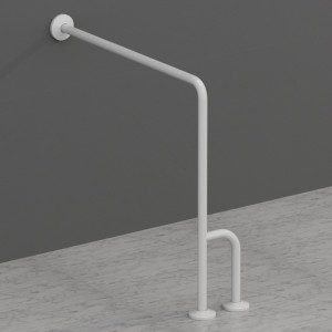 905501 Поручень из стены\пола 80*80 с укреплением реверсивный sx и dx Kerasan COMUNITA Италия