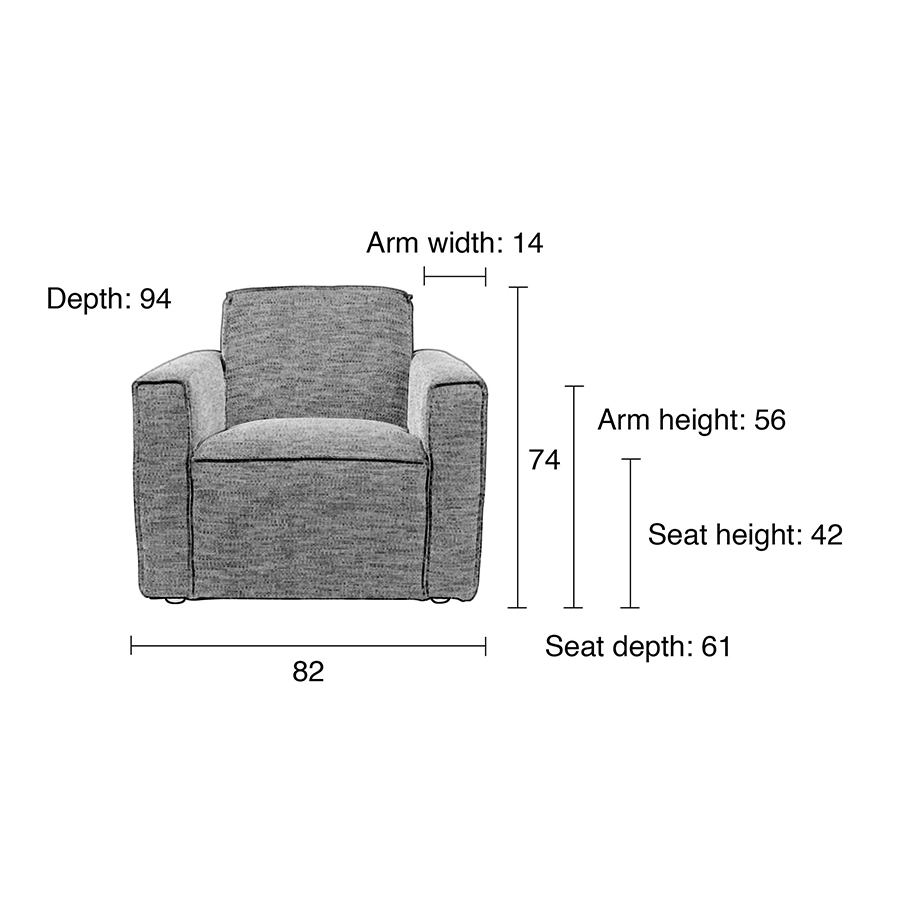 Кресло Bor, светло-серое Zuiver 3200122 - Вид №8
