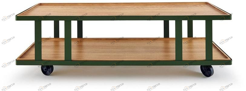 Atipico Прямоугольный журнальный столик на колесиках Hutch sun-id-1484230